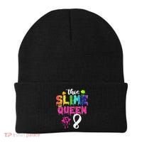 This Slime Queen Is 8th Birthday Crown 8 Years Old Bday Beanie thumb 0