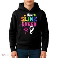 This Slime Queen Is 8th Birthday Crown 8 Years Old Bday Kids Hoodie thumb 4