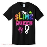 This Slime Queen Is 8th Birthday Crown 8 Years Old Bday Kids T-Shirt thumb 0