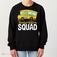 Transportation Squad Retro Bus Aide Back To School Matching Women's Sweatshirt thumb 0