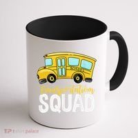 Transportation Squad Retro Bus Aide Back To School Matching Coffee Mug thumb 1