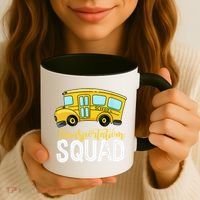 Transportation Squad Retro Bus Aide Back To School Matching Coffee Mug thumb 3