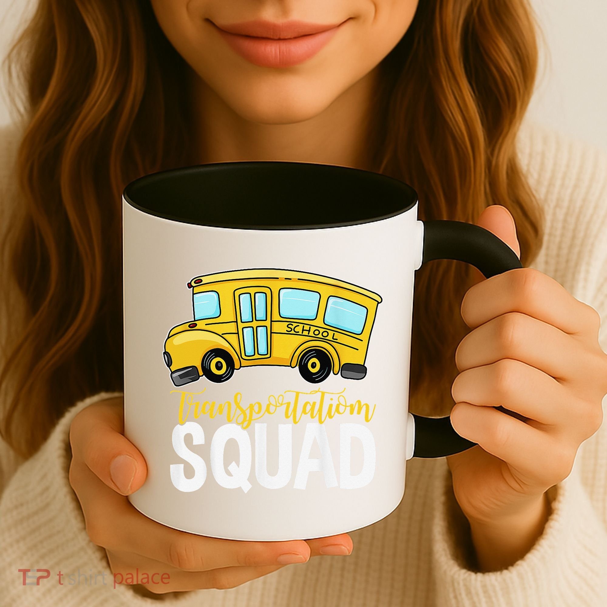 Transportation Squad Retro Bus Aide Back To School Matching Coffee Mug