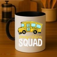 Transportation Squad Retro Bus Aide Back To School Matching Coffee Mug thumb 4