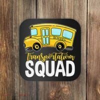 Transportation Squad Retro Bus Aide Back To School Matching Coaster thumb 0