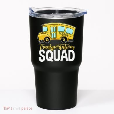 Transportation Squad Retro Bus Aide Back To School Matching Tumbler