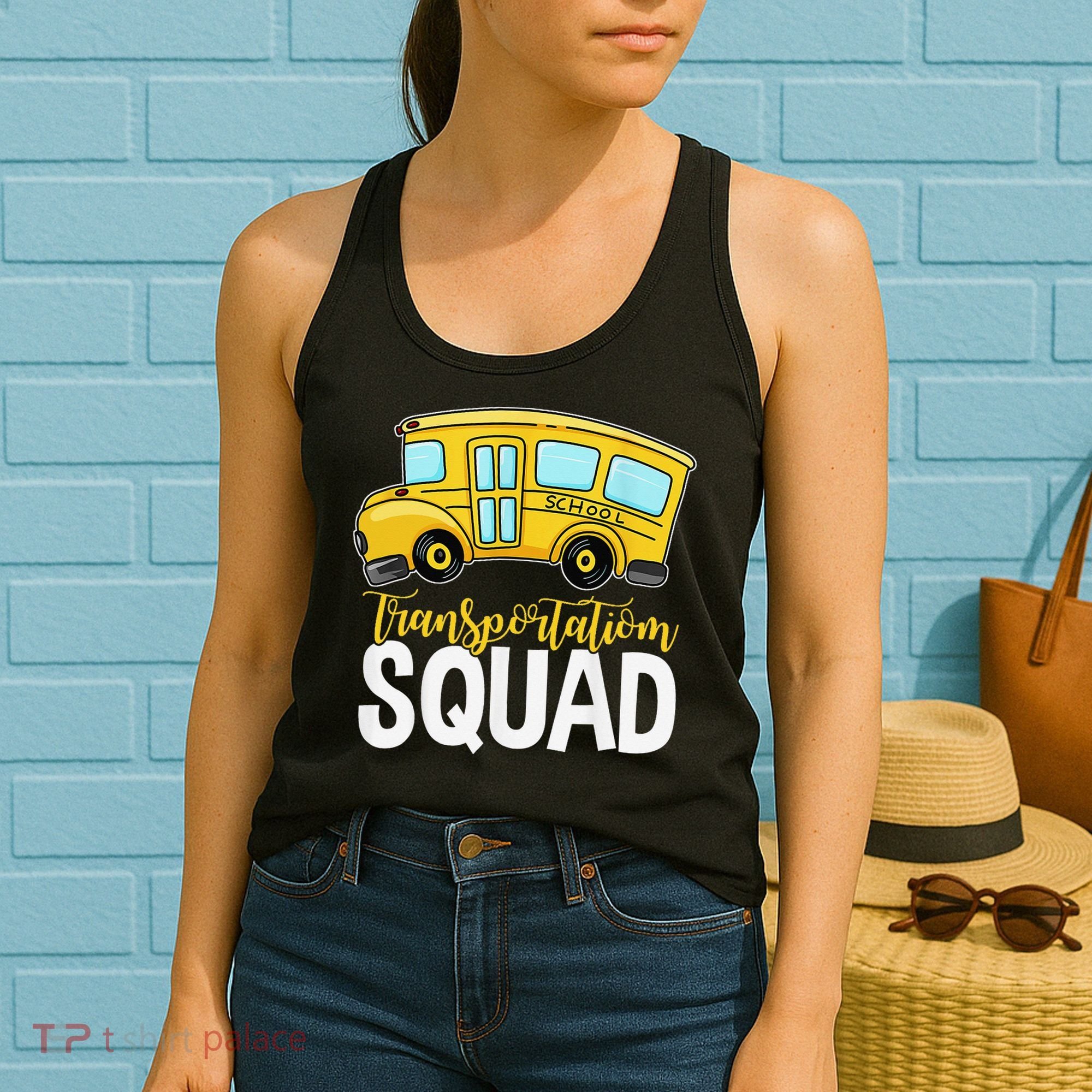 Transportation Squad Retro Bus Aide Back To School Matching Women's Tank Top