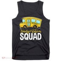 Transportation Squad Retro Bus Aide Back To School Matching Tank Top thumb 0