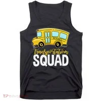 Transportation Squad Retro Bus Aide Back To School Matching Tank Top thumb 0