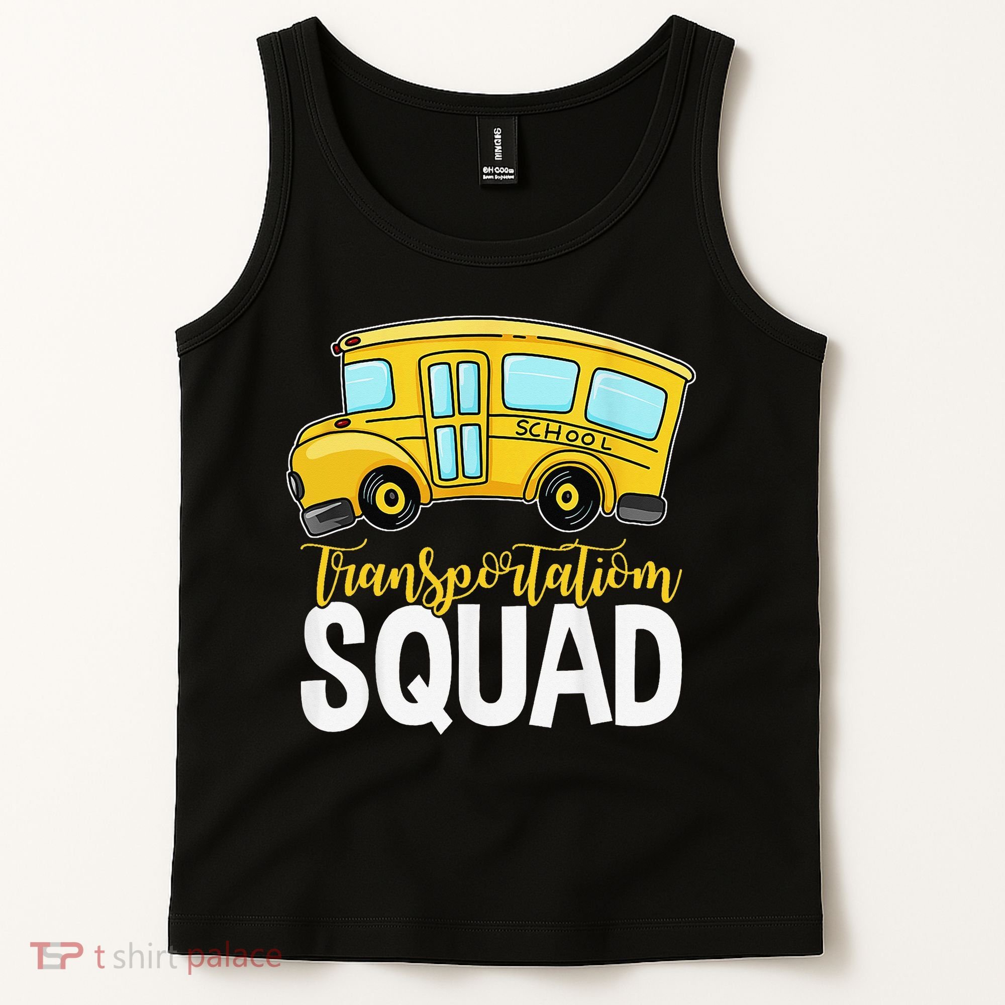 Transportation Squad Retro Bus Aide Back To School Matching Tank Top