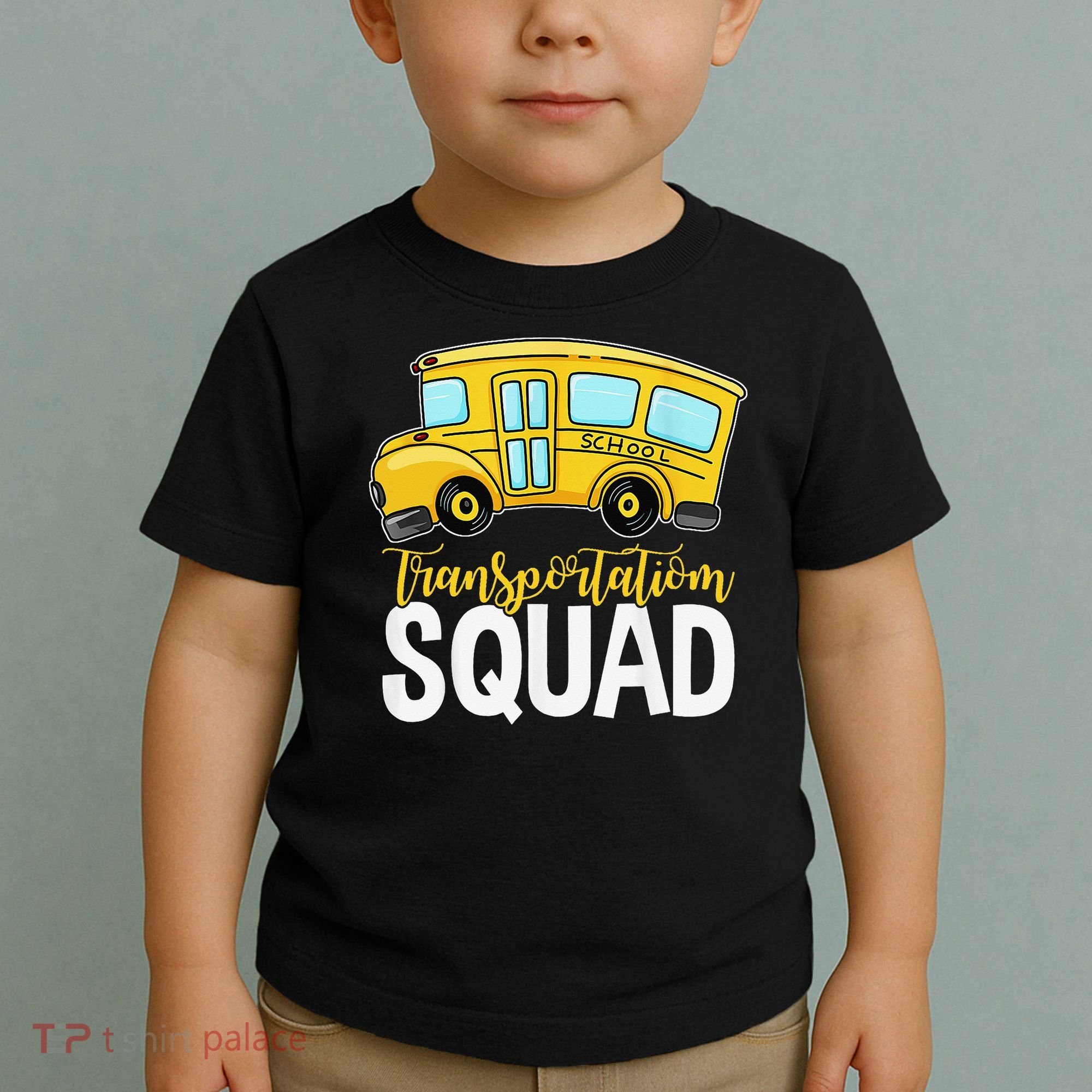 Transportation Squad Retro Bus Aide Back To School Matching Toddler T-Shirt