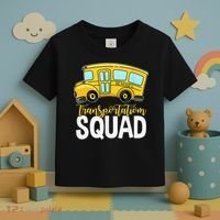 Transportation Squad Retro Bus Aide Back To School Matching Toddler T-Shirt thumb 3