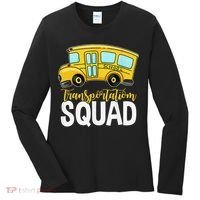 Transportation Squad Retro Bus Aide Back To School Matching Women's Long Sleeve Shirt thumb 0