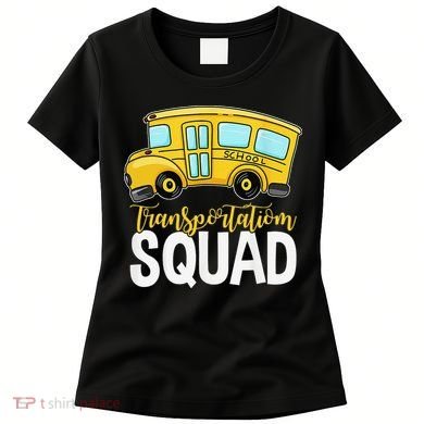 Transportation Squad Retro Bus Aide Back To School Matching Women's T-Shirt