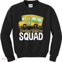 Transportation Squad Retro Bus Aide Back To School Matching Kids Sweatshirt thumb 0