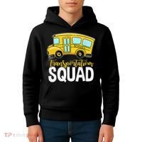 Transportation Squad Retro Bus Aide Back To School Matching Kids Hoodie thumb 4