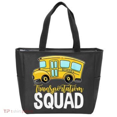 Transportation Squad Retro Bus Aide Back To School Matching Tote Bag