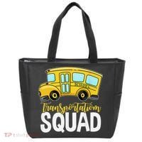 Transportation Squad Retro Bus Aide Back To School Matching Tote Bag thumb 0