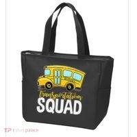 Transportation Squad Retro Bus Aide Back To School Matching Tote Bag thumb 3
