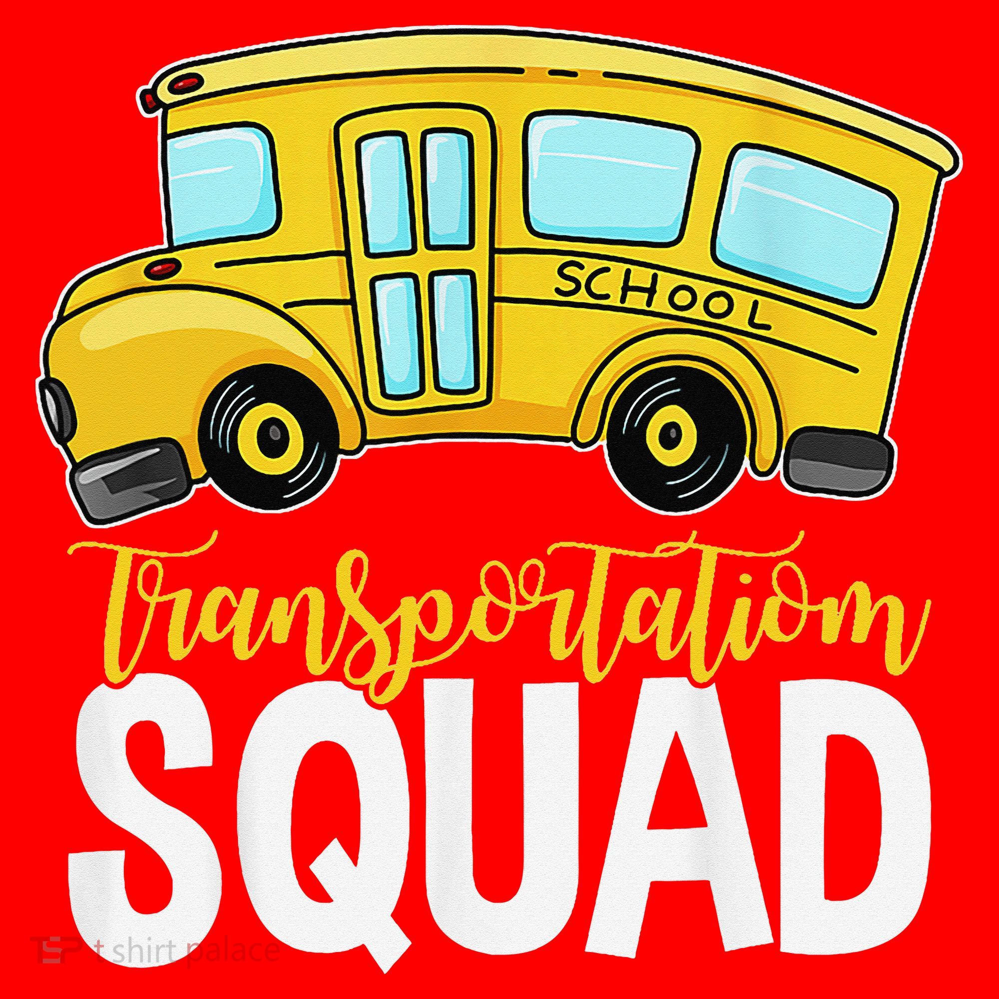 Transportation Squad Retro Bus Aide Back To School Matching Santa Hat