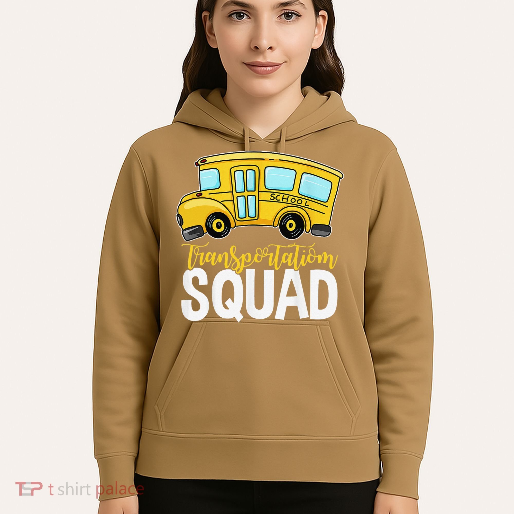 Transportation Squad Retro Bus Aide Back To School Matching Hoodie