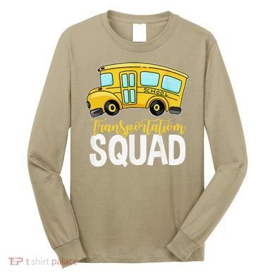 Transportation Squad Retro Bus Aide Back To School Matching Long Sleeve Shirt
