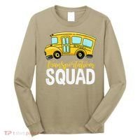 Transportation Squad Retro Bus Aide Back To School Matching Long Sleeve Shirt thumb 0