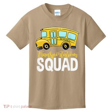 Transportation Squad Retro Bus Aide Back To School Matching Kids T-Shirt