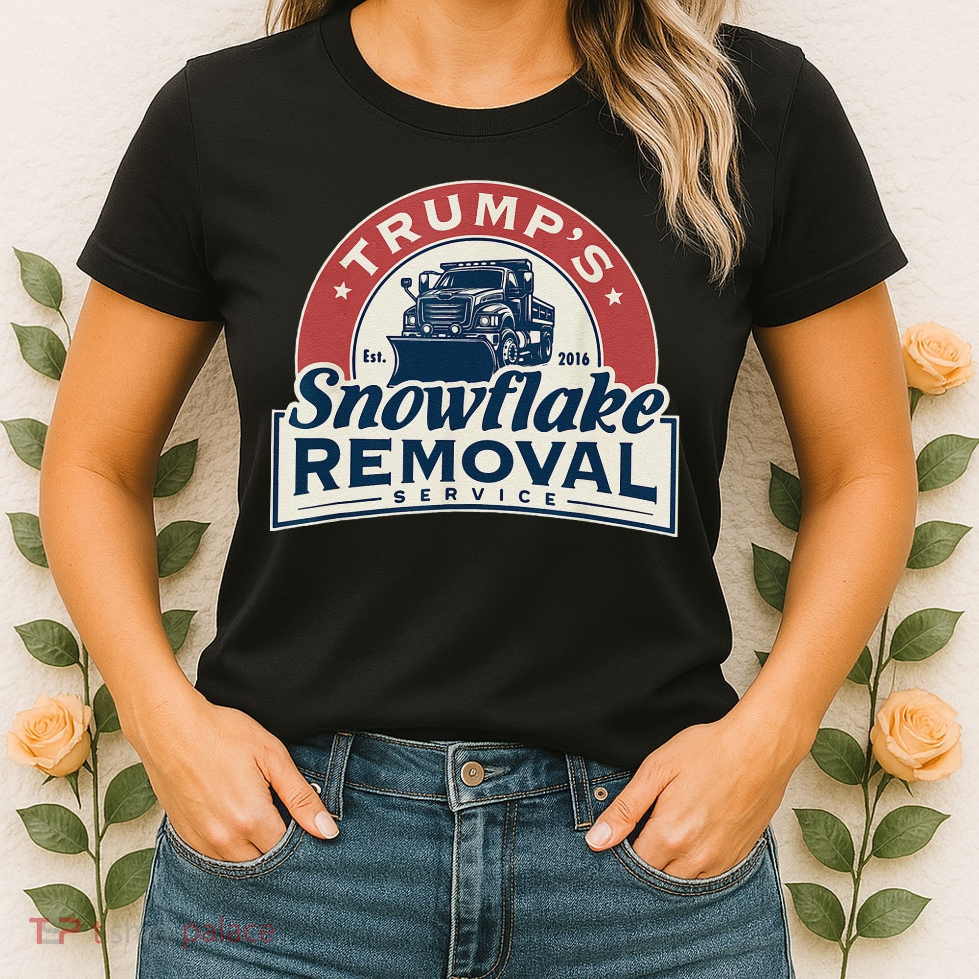 TrumpS Snowflake Removal Service Funny Trump 2024 Gift Love Women's T-Shirt