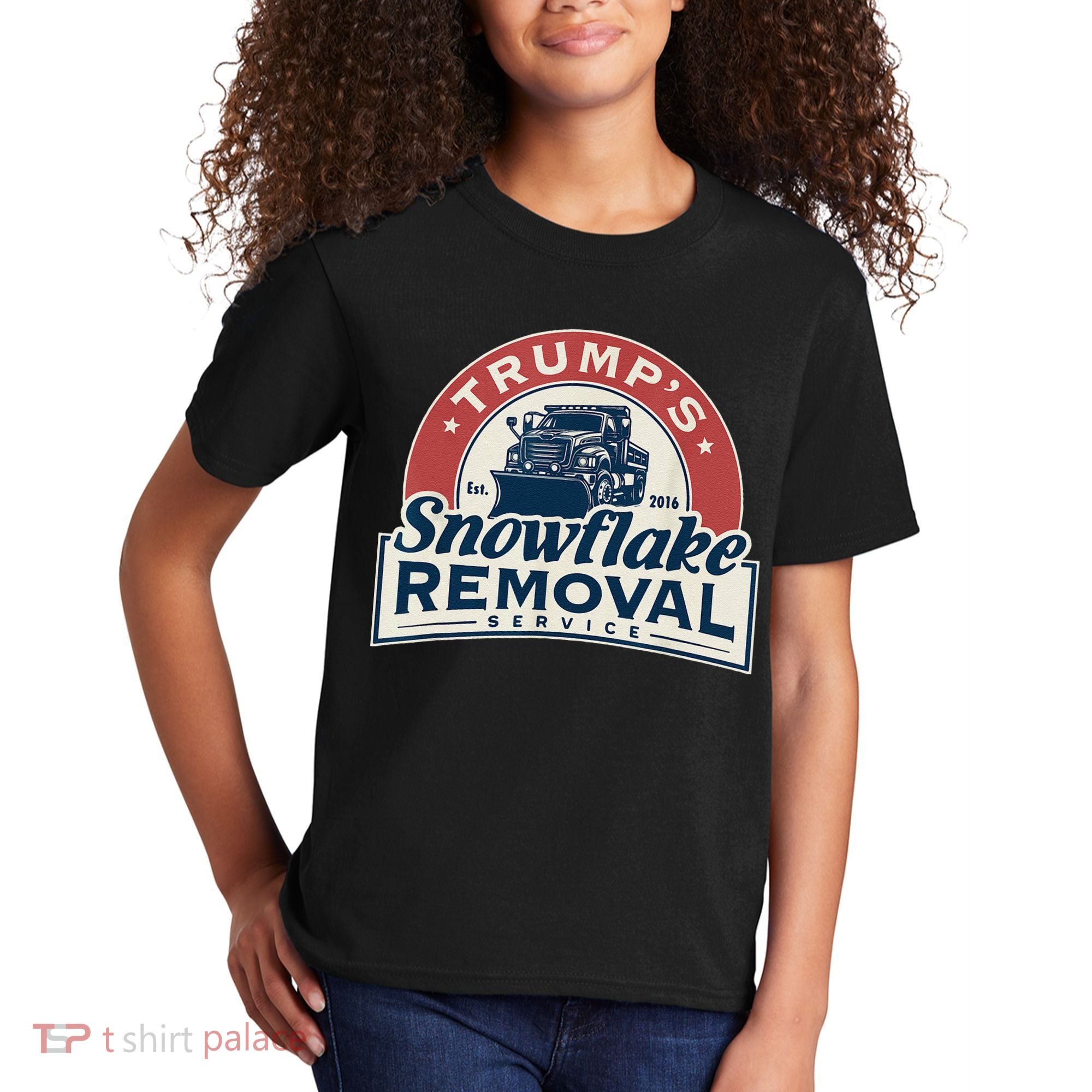 TrumpS Snowflake Removal Service Funny Trump 2024 Gift Love Kids T-Shirt