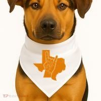 Texas State Rock N Roll USA-Made Doggie Bandana thumb 1