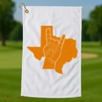 Texas State Rock N Roll Golf Towel thumb 1