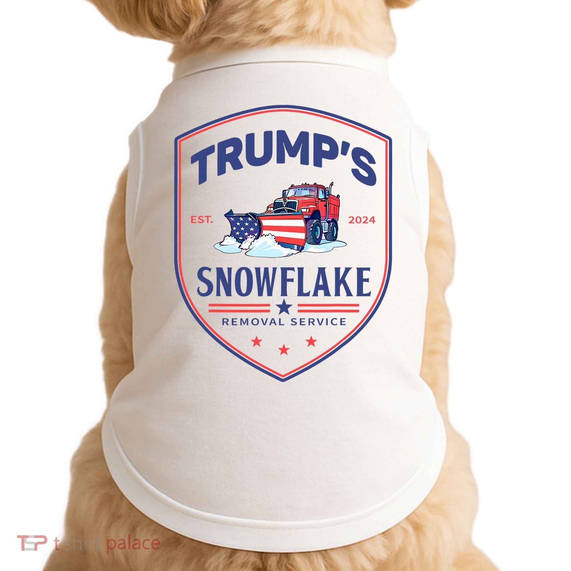 TrumpS Snowflake Removal Service Funny Donald Trump 2024 Doggie Tank