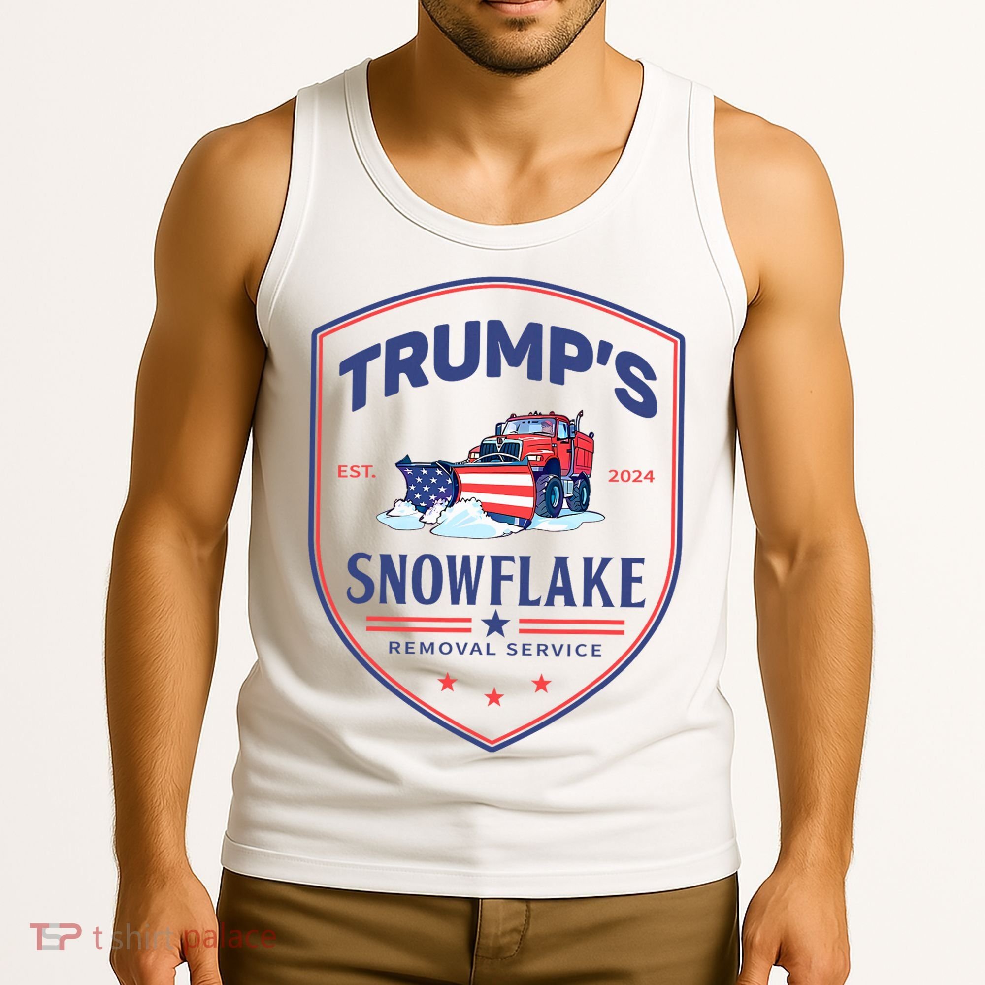 TrumpS Snowflake Removal Service Funny Donald Trump 2024 Tank Top