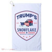 TrumpS Snowflake Removal Service Funny Donald Trump 2024 Golf Towel thumb 0