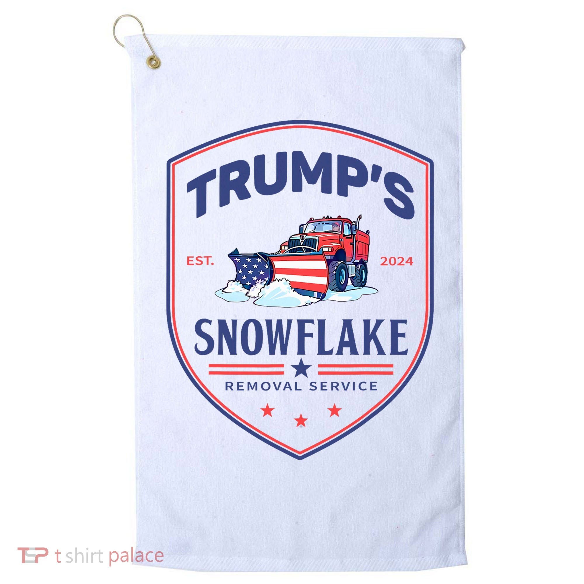 TrumpS Snowflake Removal Service Funny Donald Trump 2024 Golf Towel