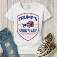 TrumpS Snowflake Removal Service Funny Donald Trump 2024 Women's T-Shirt thumb 3
