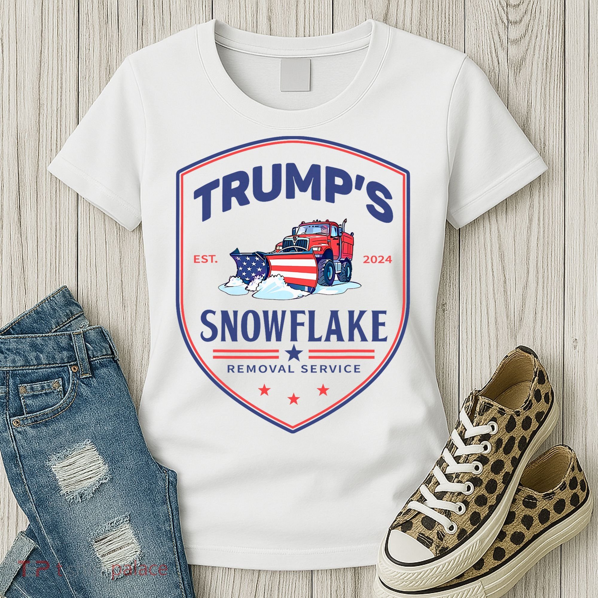 TrumpS Snowflake Removal Service Funny Donald Trump 2024 Women's T-Shirt