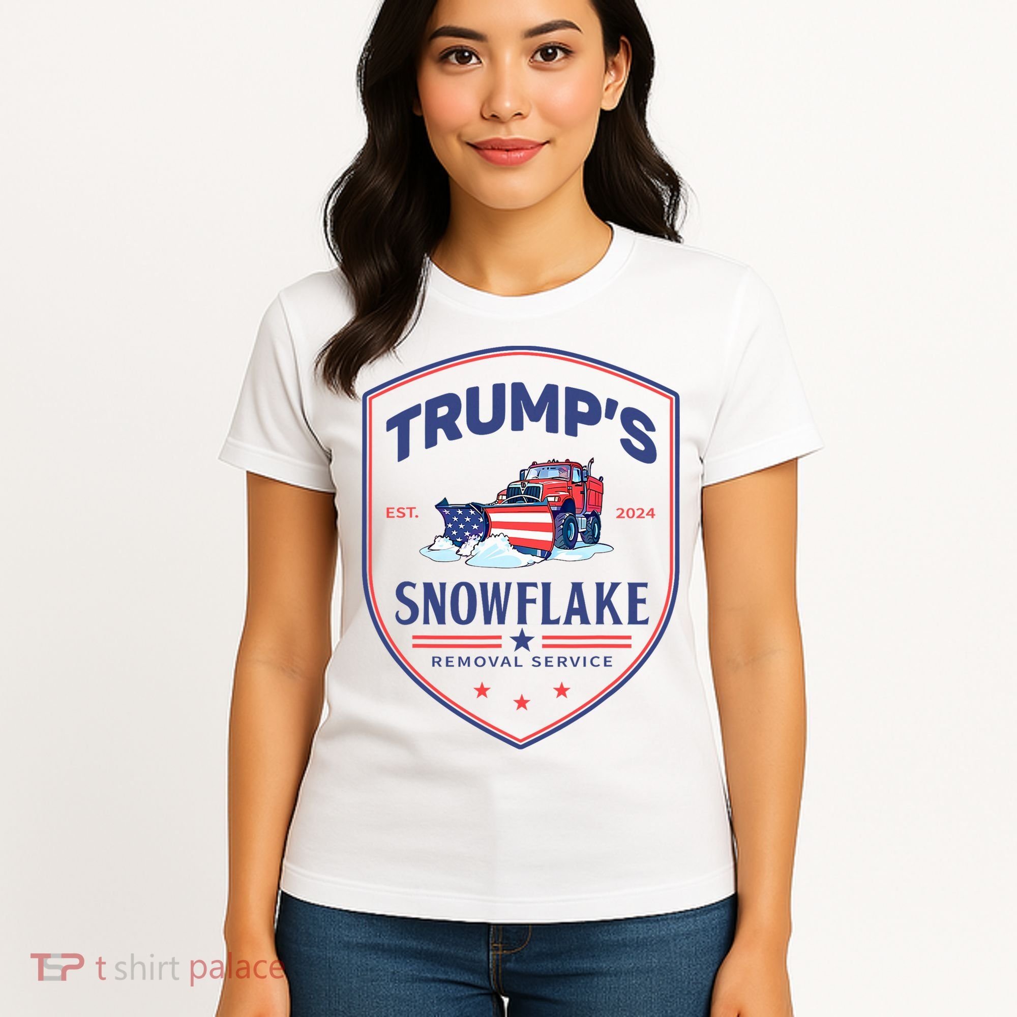 TrumpS Snowflake Removal Service Funny Donald Trump 2024 Women's T-Shirt
