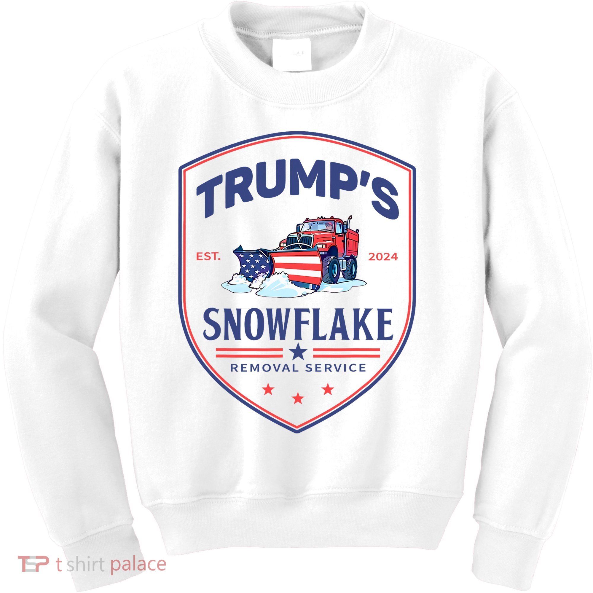 TrumpS Snowflake Removal Service Funny Donald Trump 2024 Kids Sweatshirt