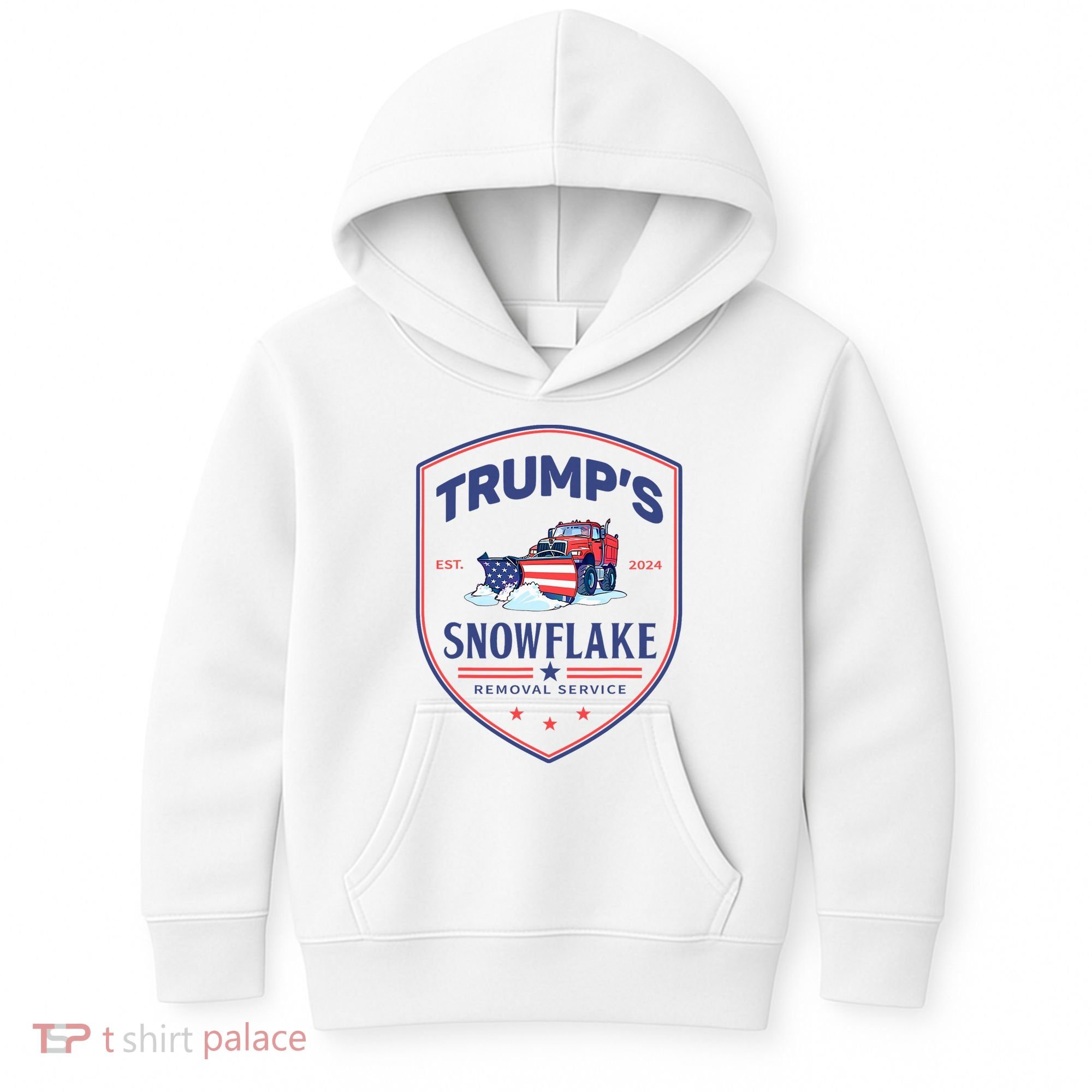 TrumpS Snowflake Removal Service Funny Donald Trump 2024 Kids Hoodie