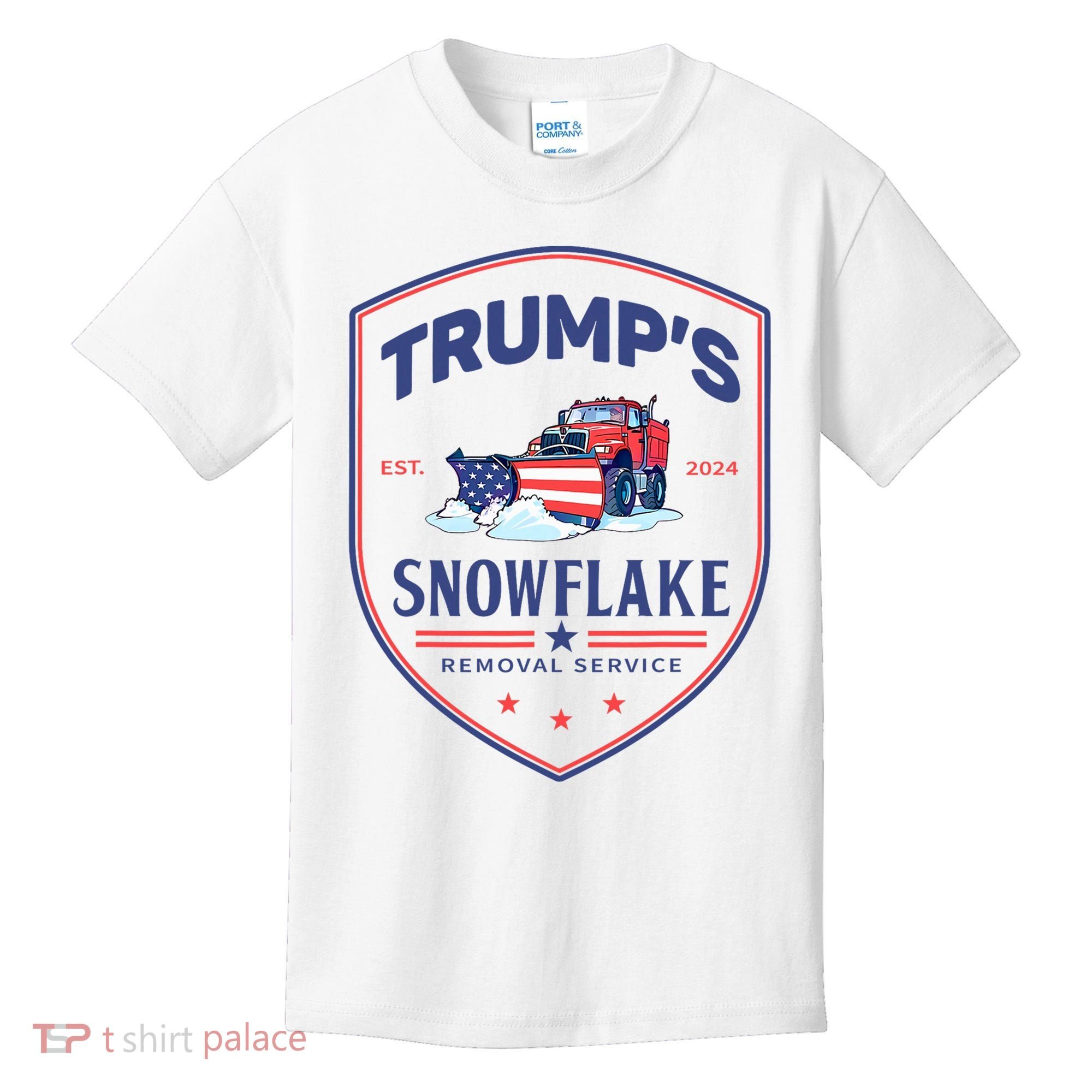 TrumpS Snowflake Removal Service Funny Donald Trump 2024 Kids T-Shirt