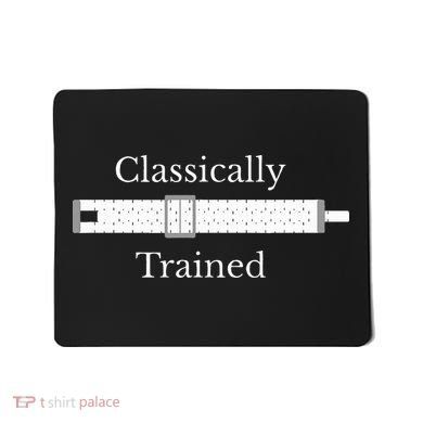 Trained Slide Rule Mechanical Analog Calculator Mousepad