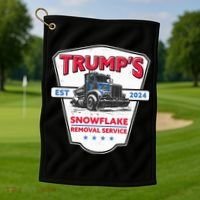 Trumps Snowflake Removal Service Est 2024 Golf Towel thumb 1