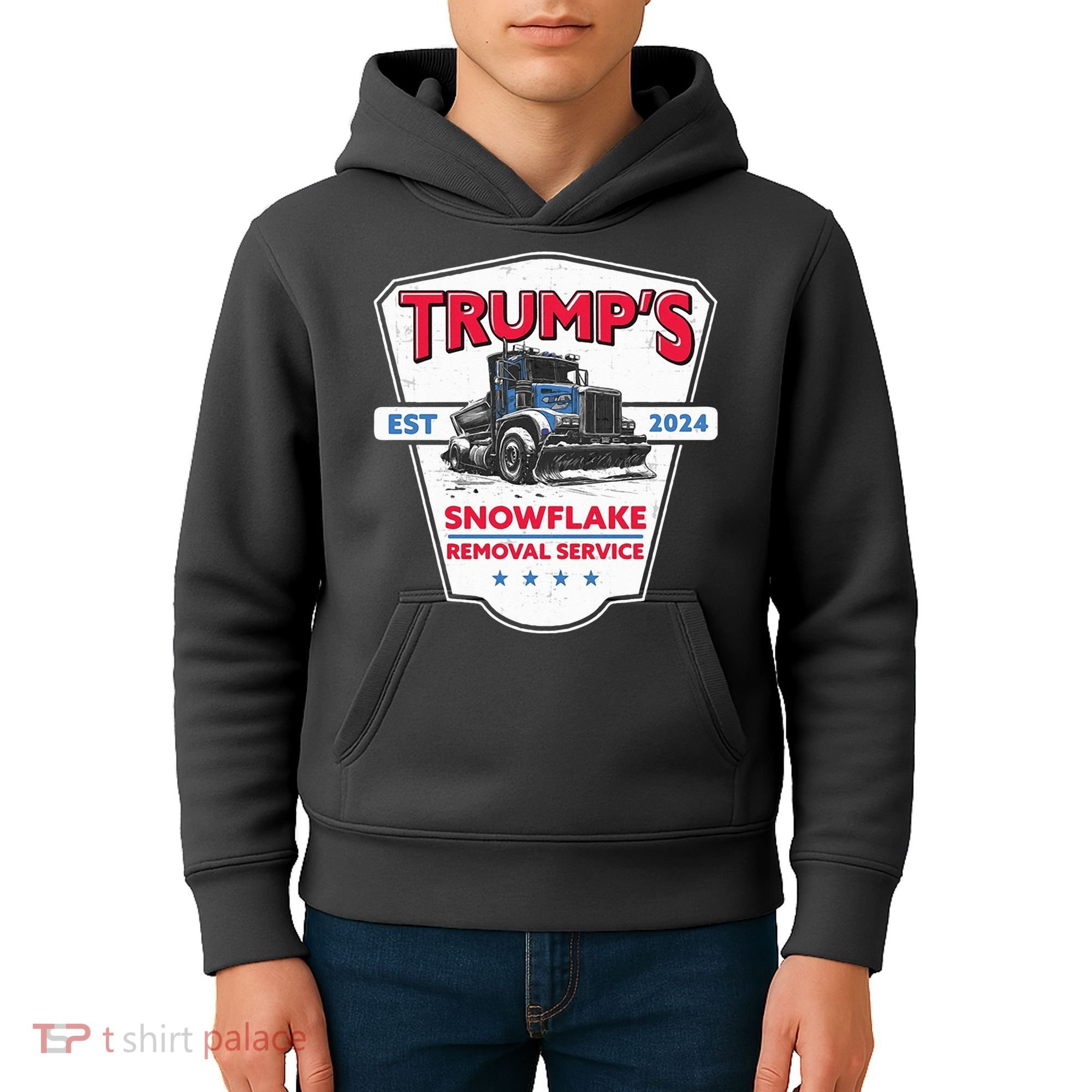 Trumps Snowflake Removal Service Est 2024 Kids Hoodie