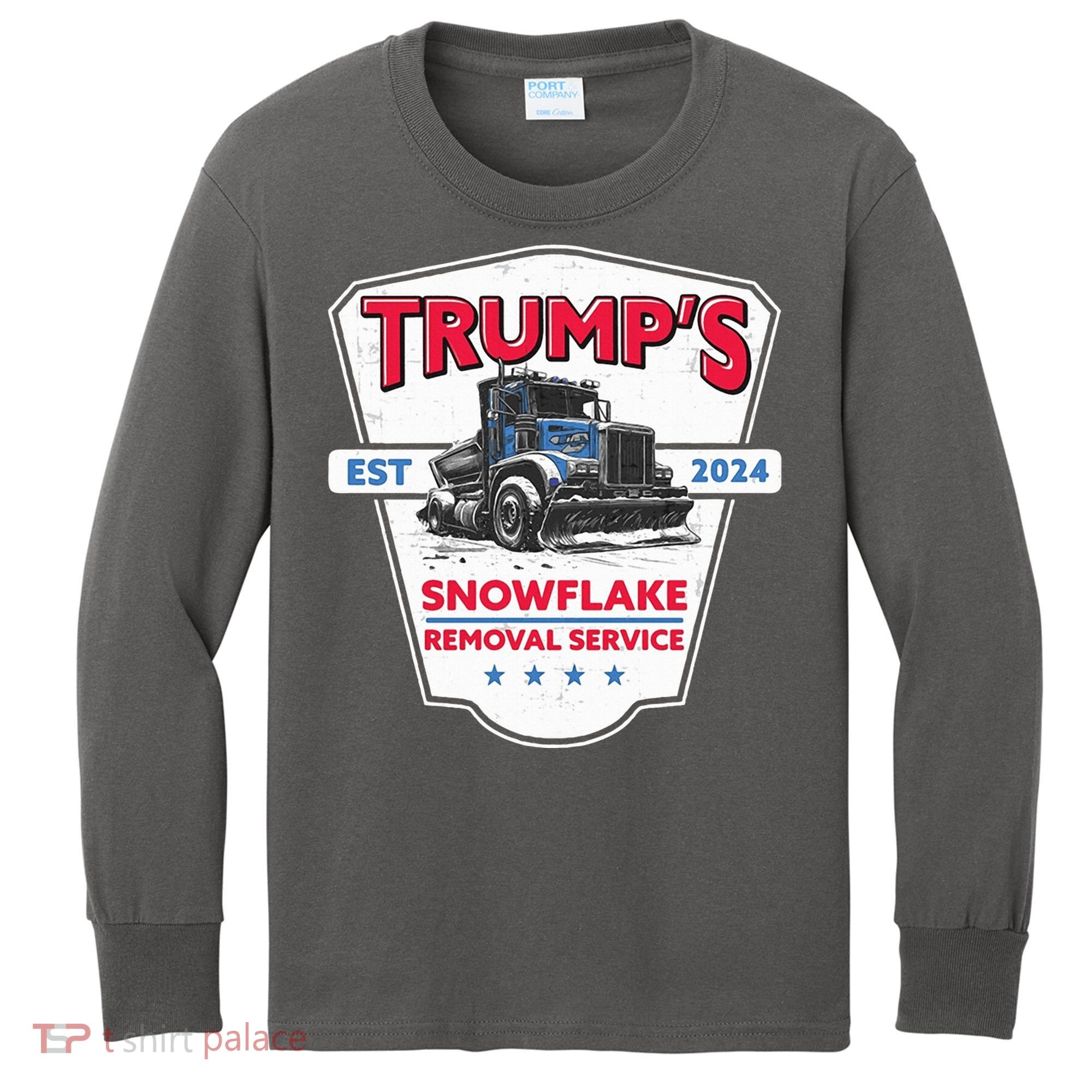 Trumps Snowflake Removal Service Est 2024 Kids Long Sleeve Shirt