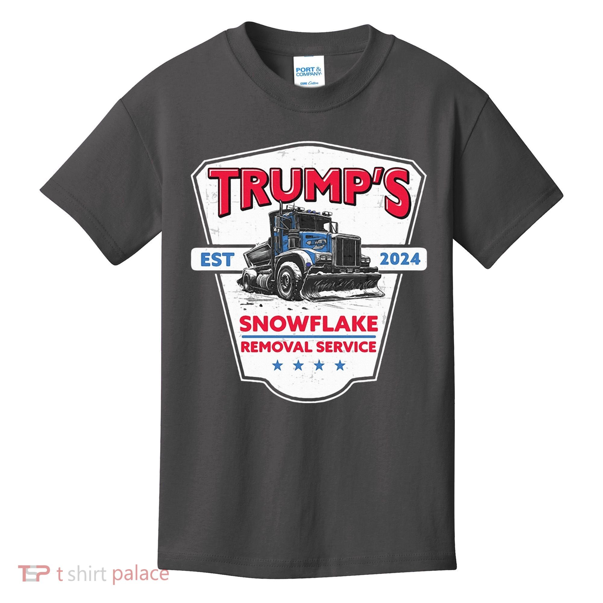 Trumps Snowflake Removal Service Est 2024 Kids T-Shirt