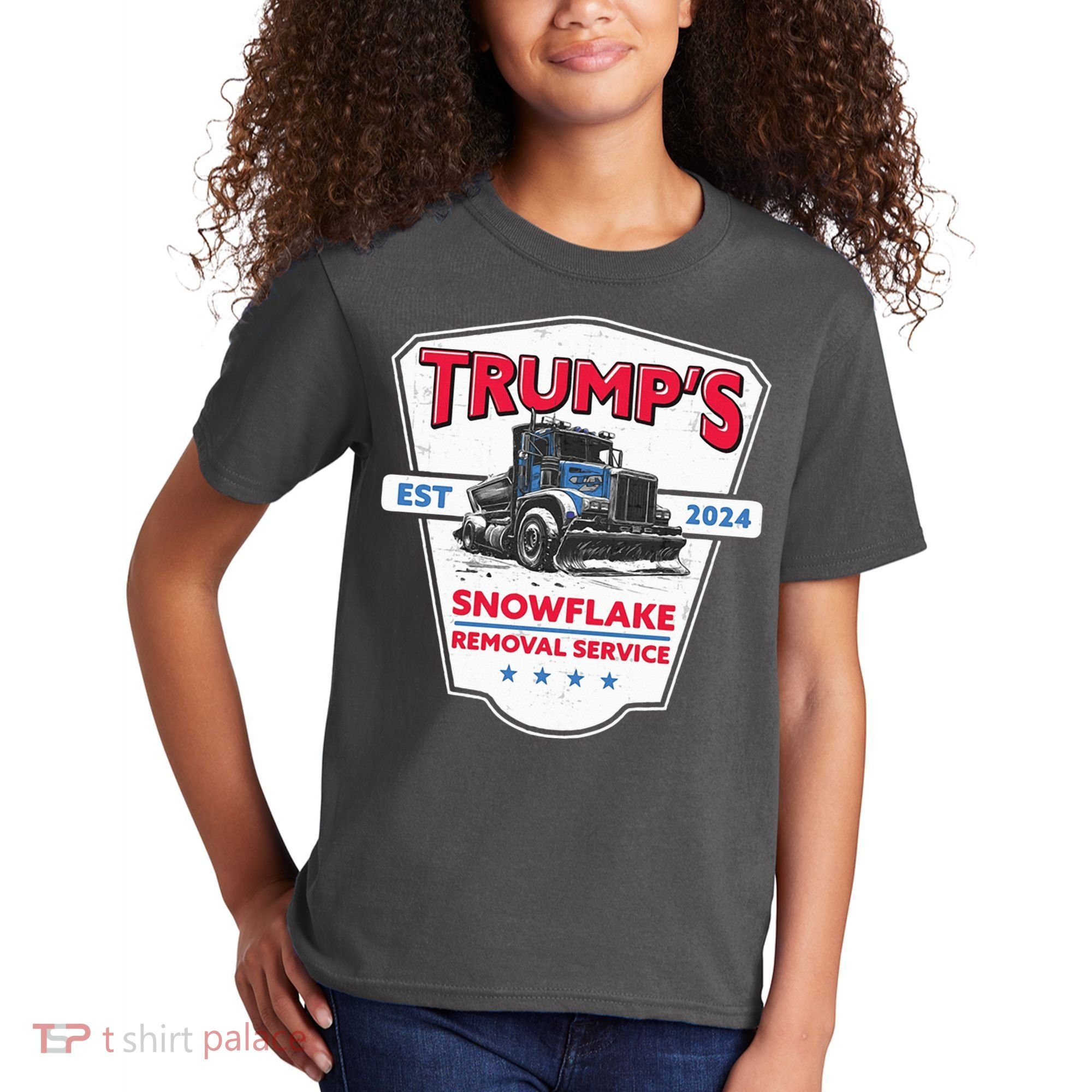 Trumps Snowflake Removal Service Est 2024 Kids T-Shirt