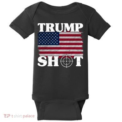Trump Shot Rally Failed Shots Fired Assassination Baby Bodysuit