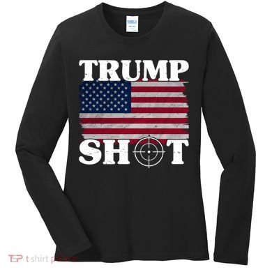 Trump Shot Rally Failed Shots Fired Assassination Women's Long Sleeve Shirt